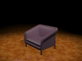 Tub armchair 3d model preview