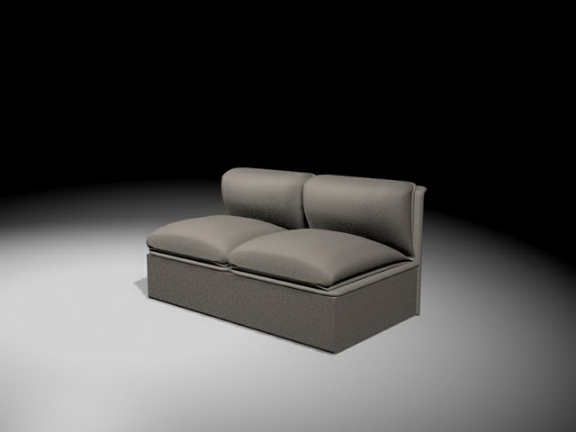 Two cushion couch 3d rendering