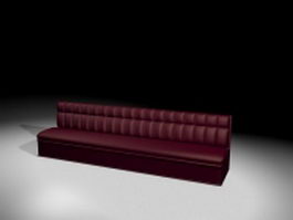 Extra long sofa 3d model preview