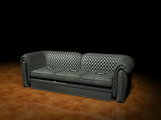 Fabric sofa couch 3d rendering