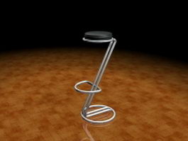 Z shaped bar stool 3d model preview