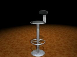 Floor mount bar stool 3d model preview