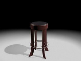 Bronze bar stool 3d model preview