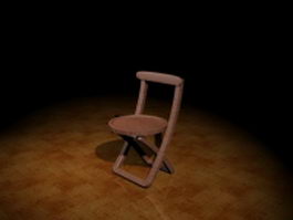 Folding bar stool 3d model preview