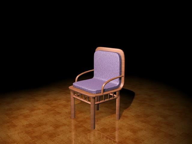 Retro dining chair 3d rendering