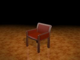 Vintage armchair 3d model preview
