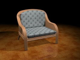 Antique tub chair 3d preview