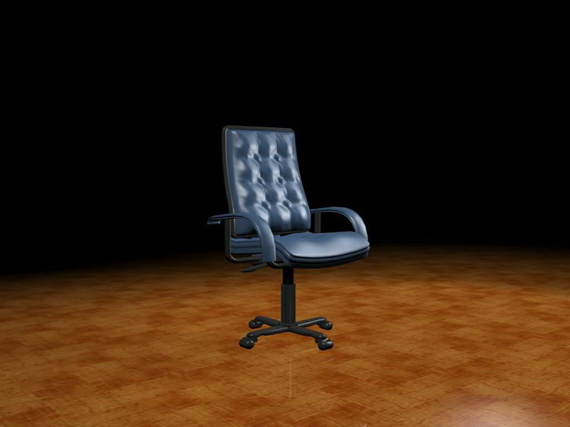 Leather office chair 3d rendering