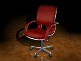 Office swivel chair with arms 3d model preview