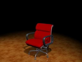 Modern red task chair 3d preview