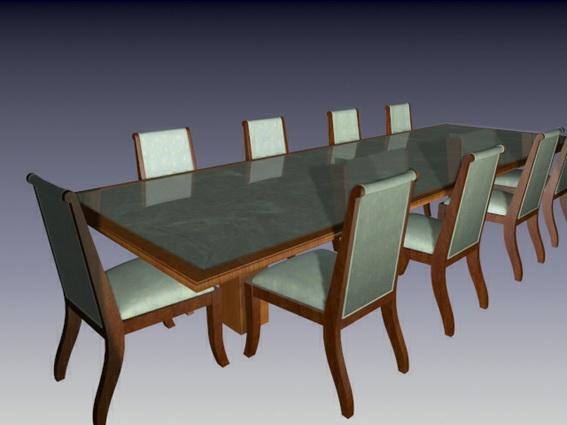 Office conference room furniture sets 3d rendering