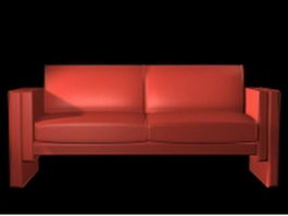 Two cushion sofa 3d model preview