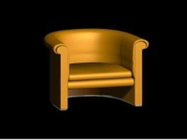 Upholstered barrel chair 3d preview