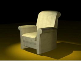 Fabric sofa chair 3d model preview