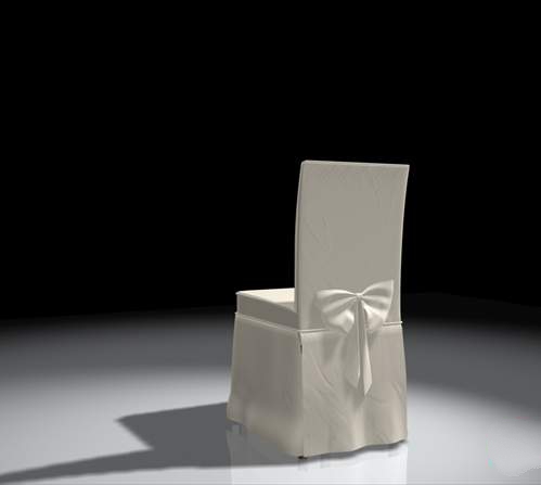 White wedding chair 3d rendering