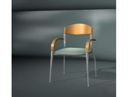 Metal dining chair 3d model preview