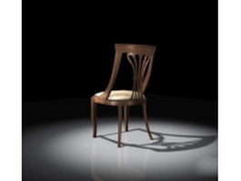 Vintage dining chair 3d model preview