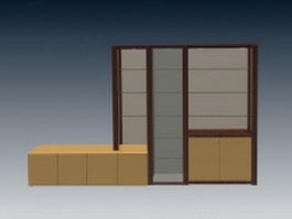 Living room wall cabinet 3d preview