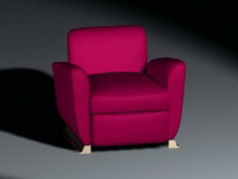 Purple sofa chair 3d model preview