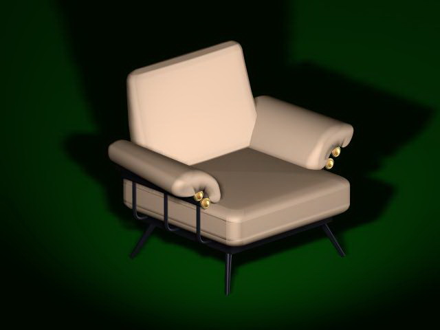 Modern sofa chair 3d rendering