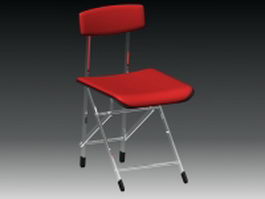 Red folding chair 3d preview