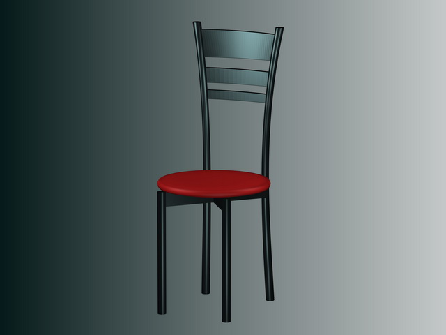 Round dining chair 3d rendering