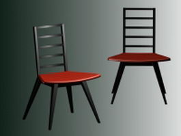 Large dining chairs 3d model preview