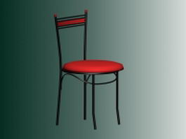 Wrought iron dining chair 3d model preview