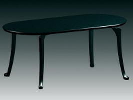 Oval dining table 3d preview