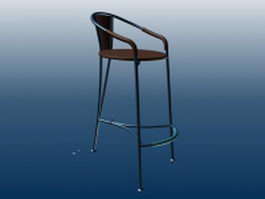 Metal bar chair 3d preview