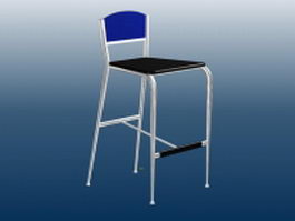 Kitchen bar stool 3d model preview