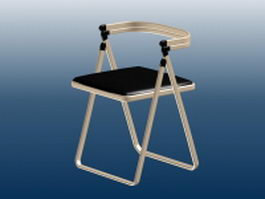 Metal outdoor bar chair 3d preview