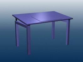 Wood drafting table 3d preview