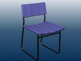Outdoor bar chair 3d model preview