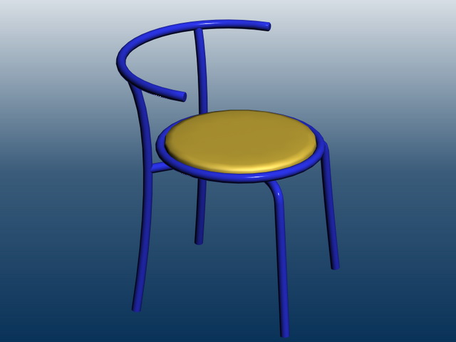Metal bar chair 3d rendering