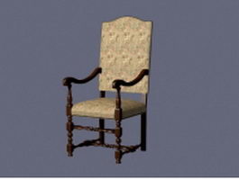 Antique wooden chair 3d preview