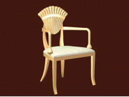 Antique furniture chair 3d preview