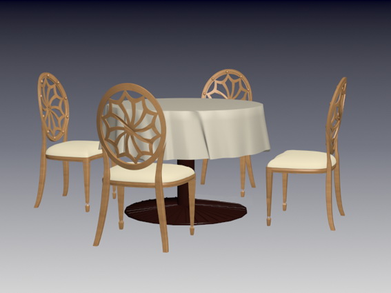 Dining furniture sets 3d rendering
