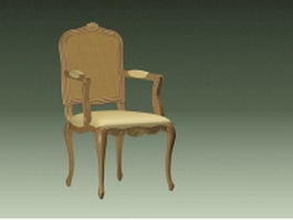 Upholstered arm chair 3d model preview
