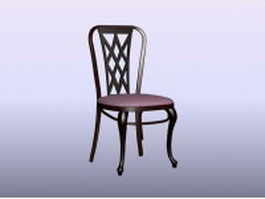Antique dining chair 3d model preview