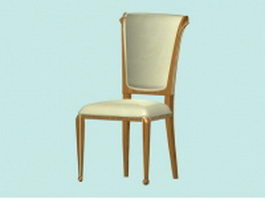 Elegant dining chair 3d model preview
