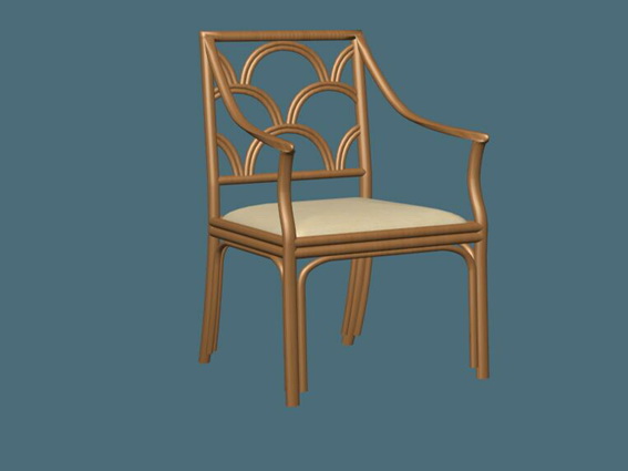 Antique arm chair 3d rendering