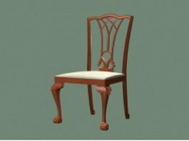 Antique dining chair 3d preview