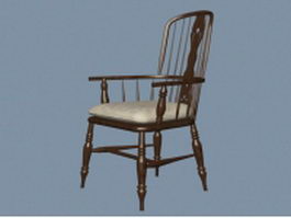 Windsor chair with arms 3d preview