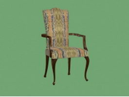 Upholstered antique chair 3d preview