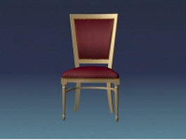 Antique gold dining chair 3d model preview