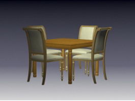 Small dining sets for apartment 3d model preview