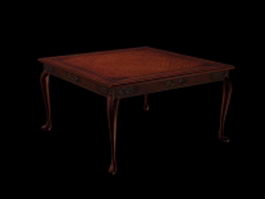 Rectangular dining table 3d model preview