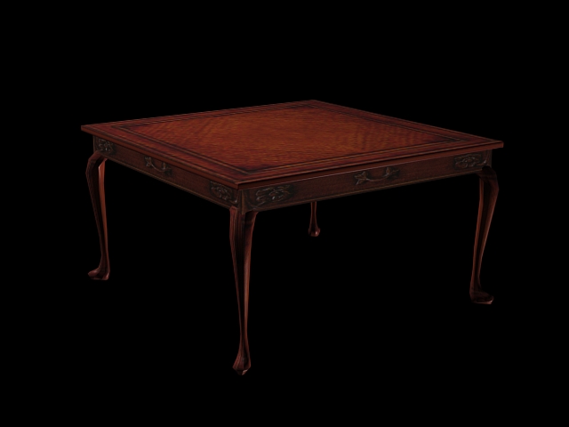 Rectangular dining table 3d rendering