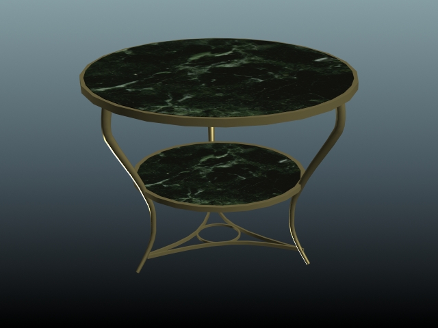Antique marble top dining table 3d rendering